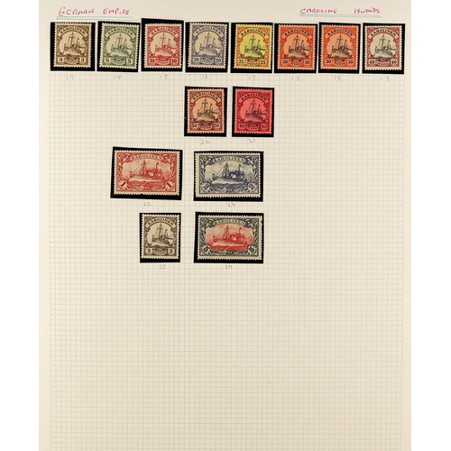 536 - GERMAN COLONIES 1890's-1910's COLLECTION in hingeless mounts on pages, mint & used, includes Kamerun... 