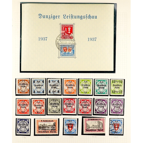 543 - GERMANY - DANZIG 1920-1939 INTERESTING COLLECTION in hingeless mounts, mint & used, includes various... 