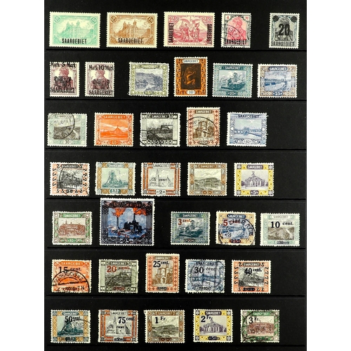 545 - GERMANY - SAAR 1920-34 mint or used collection, incl. 1920 (Jan-Mar) basic set (the 80pf mint & expe... 