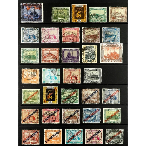 545 - GERMANY - SAAR 1920-34 mint or used collection, incl. 1920 (Jan-Mar) basic set (the 80pf mint & expe... 