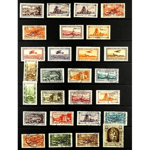 545 - GERMANY - SAAR 1920-34 mint or used collection, incl. 1920 (Jan-Mar) basic set (the 80pf mint & expe... 