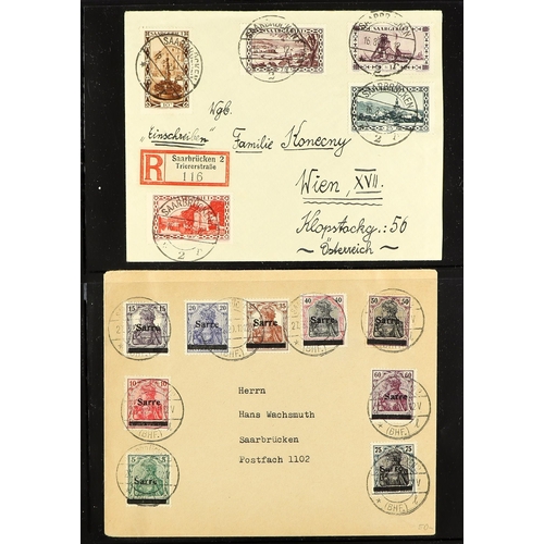 546 - GERMANY - SAAR 1920-53 COVERS a group of commercial and philatelic covers & cards incl. 1927 Welfare... 