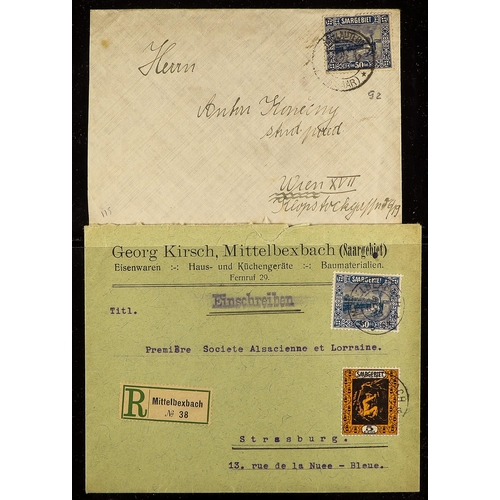 546 - GERMANY - SAAR 1920-53 COVERS a group of commercial and philatelic covers & cards incl. 1927 Welfare... 