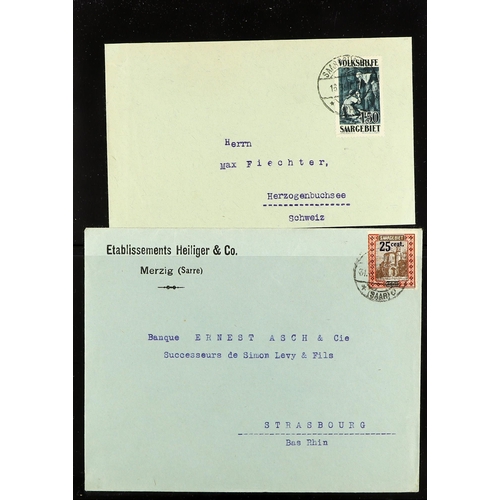 546 - GERMANY - SAAR 1920-53 COVERS a group of commercial and philatelic covers & cards incl. 1927 Welfare... 