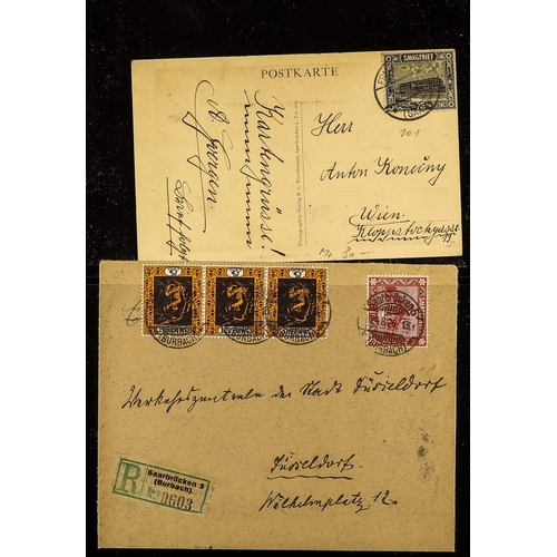 546 - GERMANY - SAAR 1920-53 COVERS a group of commercial and philatelic covers & cards incl. 1927 Welfare... 