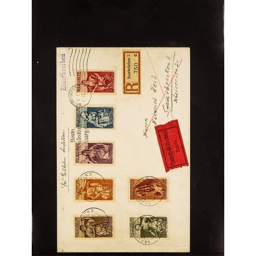 546 - GERMANY - SAAR 1920-53 COVERS a group of commercial and philatelic covers & cards incl. 1927 Welfare... 