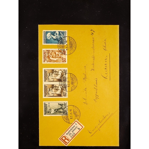 546 - GERMANY - SAAR 1920-53 COVERS a group of commercial and philatelic covers & cards incl. 1927 Welfare... 