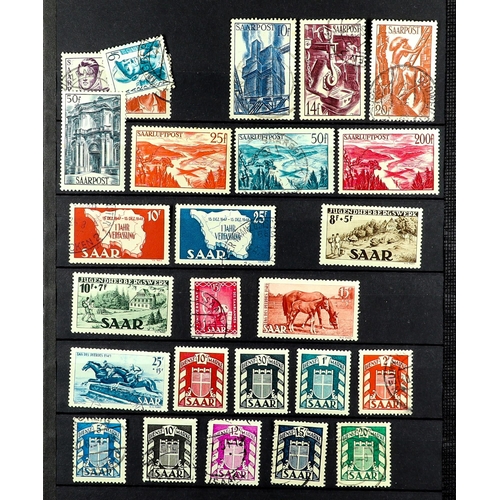 547 - GERMANY - SAAR 1947-59 MINT OR USED COLLECTION incl. 1948 definitive (Postage and Air) set, 1949 Hor... 