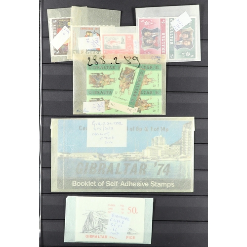 552 - GIBRALTAR 1886-1980's MINT & USED RANGES with light duplication in a stockbook, incl. 1886 opts set ... 