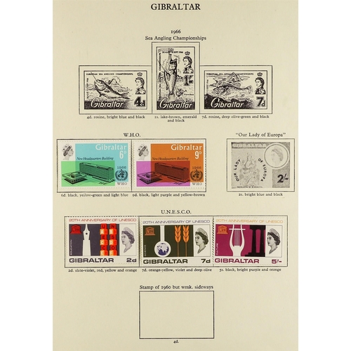 556 - GIBRALTAR 1953-66 FINE MINT COLLECTION incl. 1953-59 definitive set, 1960-62 definitive set, plus om... 