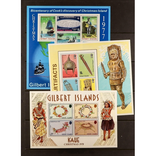 561 - GILBERT & ELLICE IS GILBERT ISLANDS 1976-79 complete basic run, incl. 1976 overprints wmk 12 basic s... 