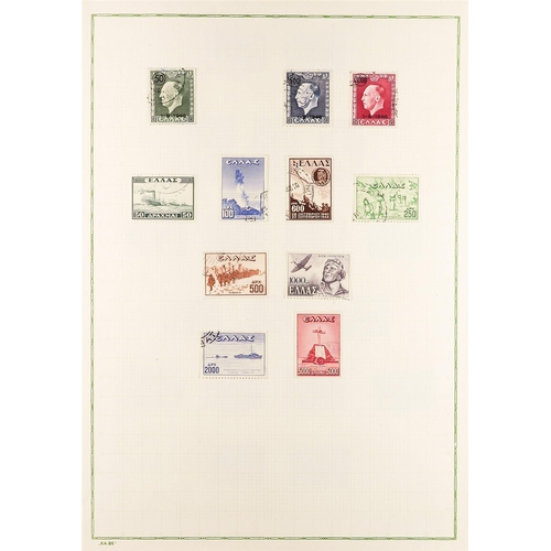 574 - GREECE 1924-1963 USED COLLECTION incl. 1926 Air semi-official set, 1946-47 surcharges set, 1951 St P... 