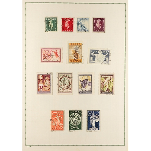 574 - GREECE 1924-1963 USED COLLECTION incl. 1926 Air semi-official set, 1946-47 surcharges set, 1951 St P... 