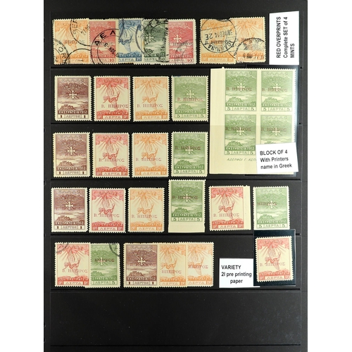 576 - GREECE NORTH EPIRUS 1914-1915 LOCAL OVERPRINTS mint & used collection incl. 1914-15 opts on Campaign... 