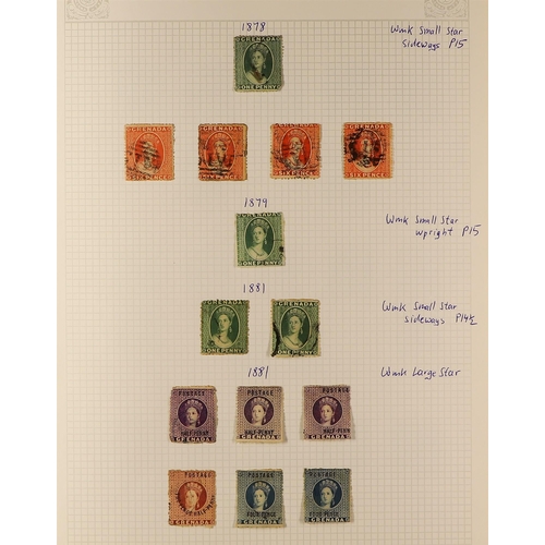 578 - GRENADA 1861-1952 COLLECTION incl. 1861-62 1d & 6d (x2) used, 1863-71 1d (x8) & 6d (x4), 1878 to 6d ... 