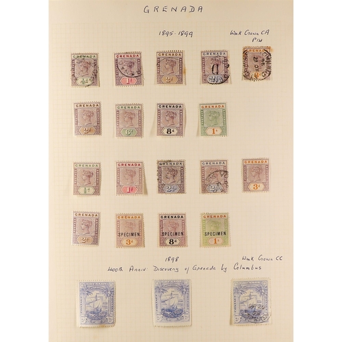 578 - GRENADA 1861-1952 COLLECTION incl. 1861-62 1d & 6d (x2) used, 1863-71 1d (x8) & 6d (x4), 1878 to 6d ... 