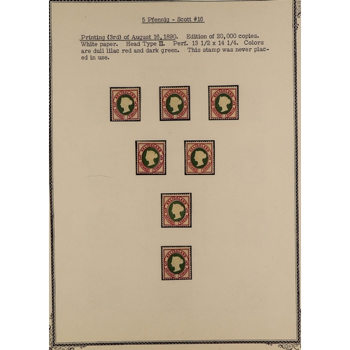 589 - HELIGOLAND 1875-90 SPECIALIZED MINT COLLECTION written up on pages, all stamps from various identifi... 