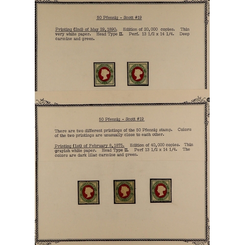 589 - HELIGOLAND 1875-90 SPECIALIZED MINT COLLECTION written up on pages, all stamps from various identifi... 