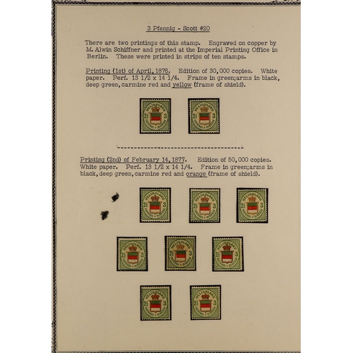 589 - HELIGOLAND 1875-90 SPECIALIZED MINT COLLECTION written up on pages, all stamps from various identifi... 