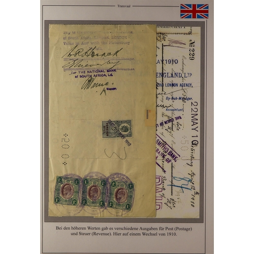 61 - COLLECTIONS & ACCUMULATIONS BRITISH AFRICA - REVENUE STAMPS COLLECTION incl. Cape of Good Hope, Oran... 