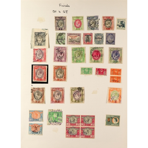 61 - COLLECTIONS & ACCUMULATIONS BRITISH AFRICA - REVENUE STAMPS COLLECTION incl. Cape of Good Hope, Oran... 