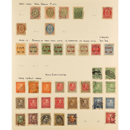 613 - ICELAND 1873-1937 COLLECTION of mainly used incl. 1873 perf. 12½ 3sk, 4sk & 16sk unused (spacefiller... 