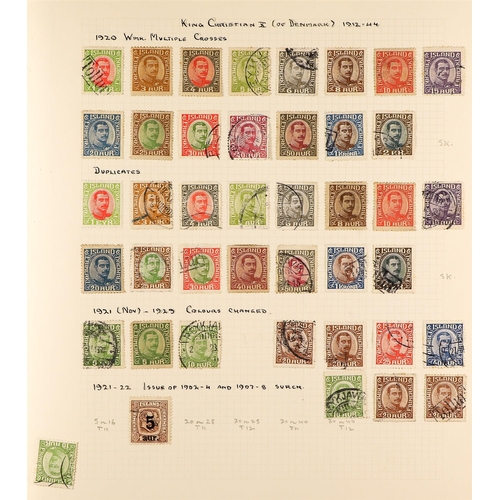 613 - ICELAND 1873-1937 COLLECTION of mainly used incl. 1873 perf. 12½ 3sk, 4sk & 16sk unused (spacefiller... 