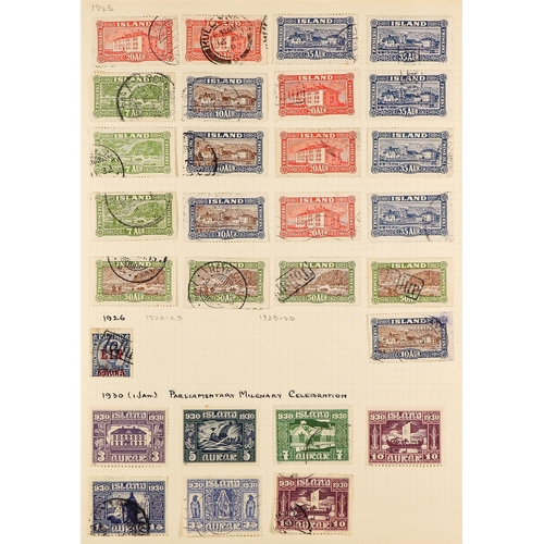 613 - ICELAND 1873-1937 COLLECTION of mainly used incl. 1873 perf. 12½ 3sk, 4sk & 16sk unused (spacefiller... 