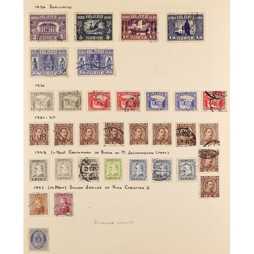 613 - ICELAND 1873-1937 COLLECTION of mainly used incl. 1873 perf. 12½ 3sk, 4sk & 16sk unused (spacefiller... 