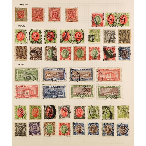 613 - ICELAND 1873-1937 COLLECTION of mainly used incl. 1873 perf. 12½ 3sk, 4sk & 16sk unused (spacefiller... 