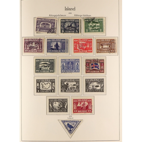 618 - ICELAND 1920-94 USED COLLECTION in a hingeless album, incl. 1920-22 King sets (x2), 1921-30 surcharg... 