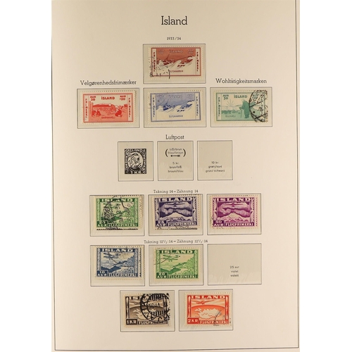 618 - ICELAND 1920-94 USED COLLECTION in a hingeless album, incl. 1920-22 King sets (x2), 1921-30 surcharg... 