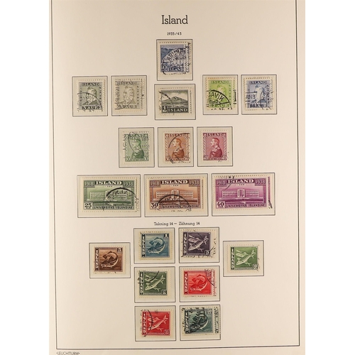 618 - ICELAND 1920-94 USED COLLECTION in a hingeless album, incl. 1920-22 King sets (x2), 1921-30 surcharg... 