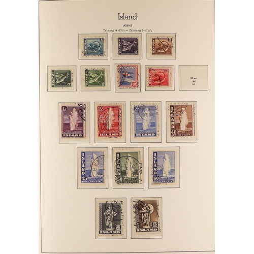 618 - ICELAND 1920-94 USED COLLECTION in a hingeless album, incl. 1920-22 King sets (x2), 1921-30 surcharg... 