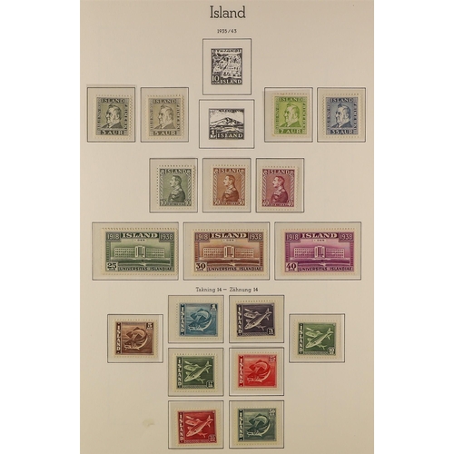 619 - ICELAND 1931-47 MINT COLLECTION with much never hinged. Incl. 1931 Air Zeppelin set, 1935 Jochumsson... 