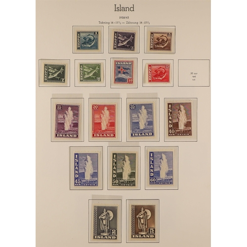 619 - ICELAND 1931-47 MINT COLLECTION with much never hinged. Incl. 1931 Air Zeppelin set, 1935 Jochumsson... 