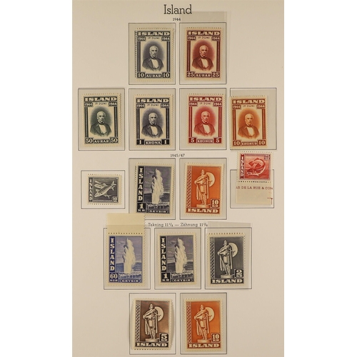 619 - ICELAND 1931-47 MINT COLLECTION with much never hinged. Incl. 1931 Air Zeppelin set, 1935 Jochumsson... 