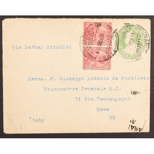 621 - INDIA 1880-1948 COVERS & STATIONERY COLLECTION. with used & unused QV & KEVII ranges incl. East Indi... 