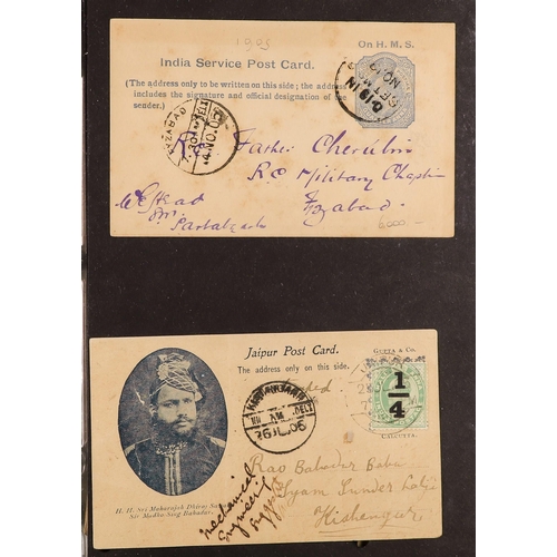 621 - INDIA 1880-1948 COVERS & STATIONERY COLLECTION. with used & unused QV & KEVII ranges incl. East Indi... 