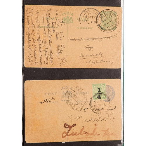 621 - INDIA 1880-1948 COVERS & STATIONERY COLLECTION. with used & unused QV & KEVII ranges incl. East Indi... 