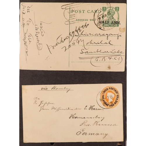 621 - INDIA 1880-1948 COVERS & STATIONERY COLLECTION. with used & unused QV & KEVII ranges incl. East Indi... 