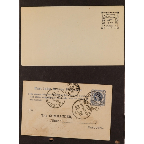 621 - INDIA 1880-1948 COVERS & STATIONERY COLLECTION. with used & unused QV & KEVII ranges incl. East Indi... 