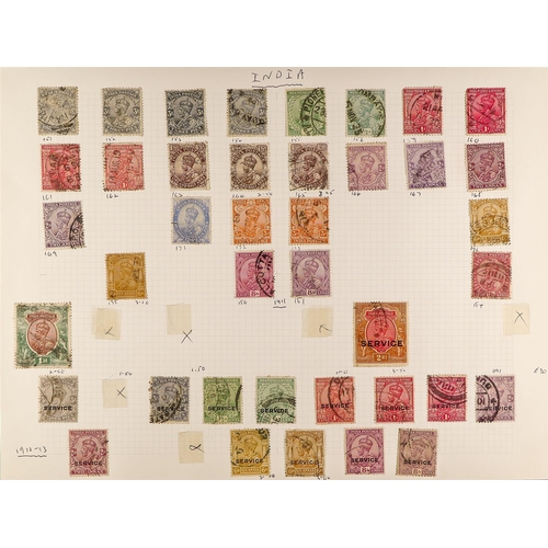 622 - INDIA 1902-46 USED COLLECTION incl. 1902-11 to 2r, 1911-23 to 1r incl. listed shades, 1926-33 to 15r... 