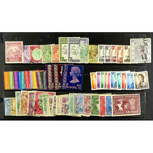 63 - COLLECTIONS & ACCUMULATIONS COMMONWEALTH a mint and used miscellany on stockcards, QV to a few QE2, ... 