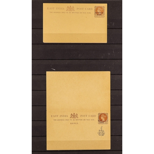 634 - INDIAN CONVENTION STATES POSTAL STATIONERY a collection of unused Postal cards & covers incl. CHAMBA... 