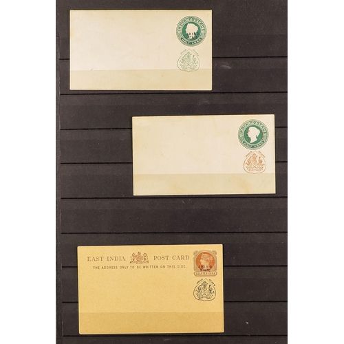 634 - INDIAN CONVENTION STATES POSTAL STATIONERY a collection of unused Postal cards & covers incl. CHAMBA... 