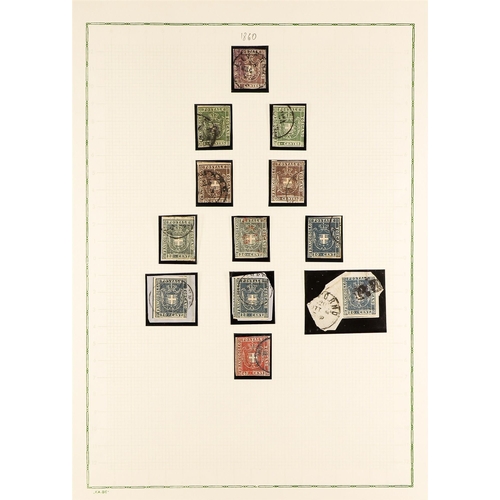 682 - ITALIAN STATES TUSCANY 1851-1860  used range, with 1851-52 1q, 1c (x3), 2c (x5), 4c & 9c, 1857 1q, 1... 