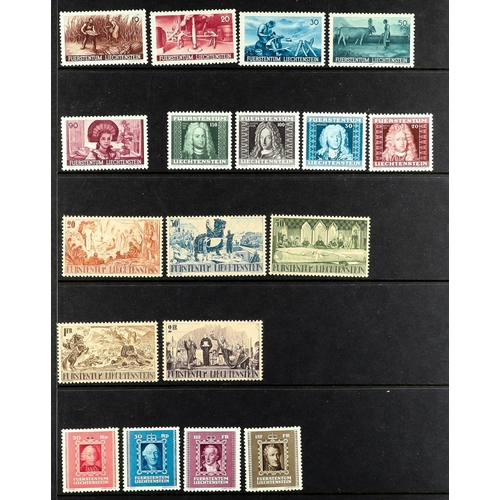 718 - LIECHTENSTEIN 1938-93 NEVER HINGED MINT COLLECTION incl. 1938 3f Death & Exhibition m/s, 1939 2f & 3... 