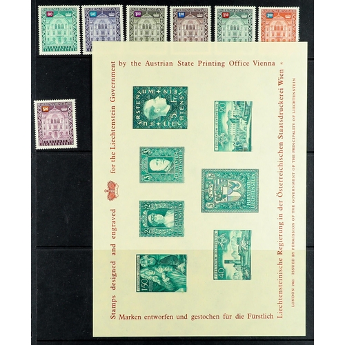 718 - LIECHTENSTEIN 1938-93 NEVER HINGED MINT COLLECTION incl. 1938 3f Death & Exhibition m/s, 1939 2f & 3... 