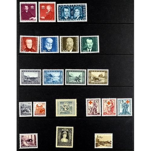 718 - LIECHTENSTEIN 1938-93 NEVER HINGED MINT COLLECTION incl. 1938 3f Death & Exhibition m/s, 1939 2f & 3... 